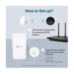 TP-Link RE300 WiFi-rækkeviddeforlænger Ekstern